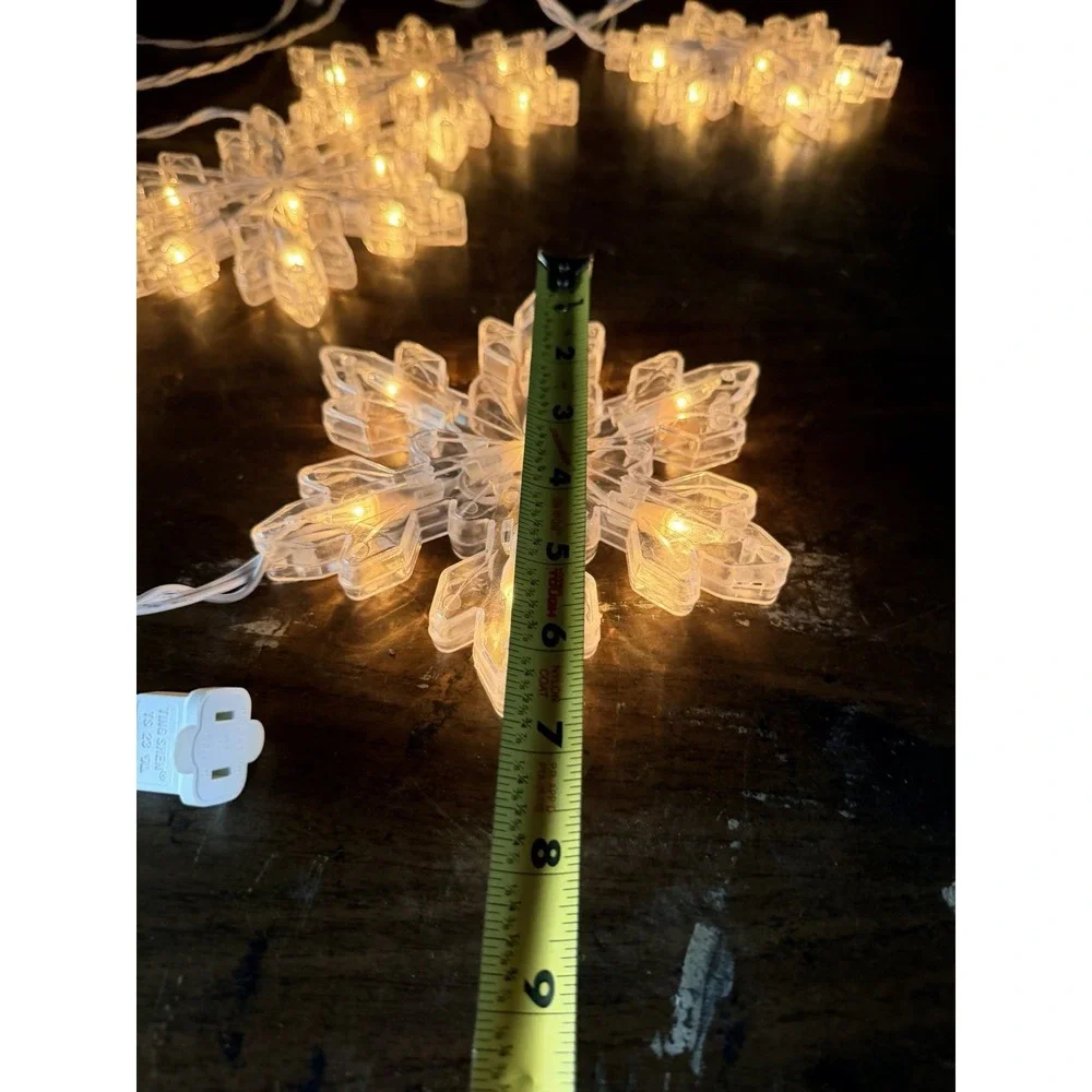 GE 5 CT 35 Light Snowflake Icicle Stylelights Sparkle Clear Christmas